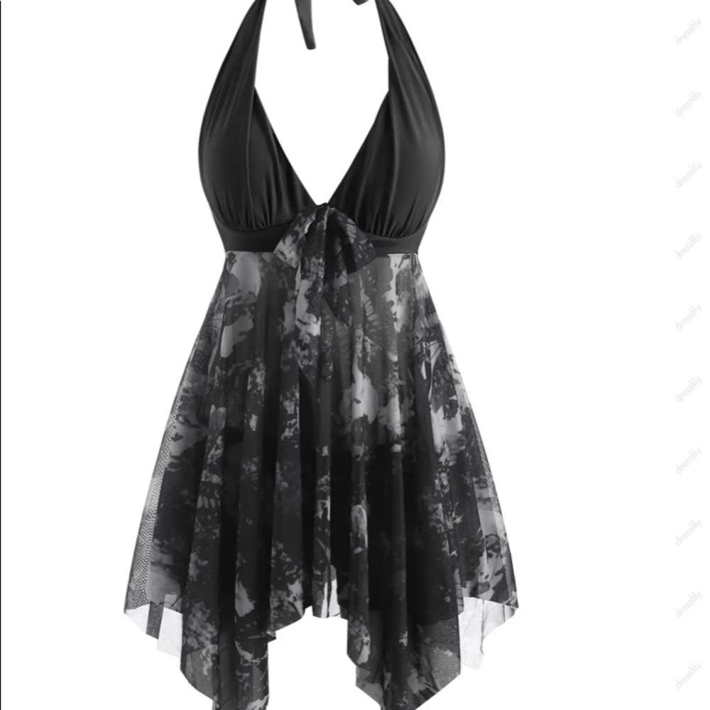 This is a swim top, the bust is opaque and the body is shear. It’s super cute.